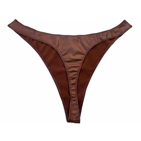 SKIMS Kim K Women's Wet Jersey Dipped Thong 2X Copper PN-HWB-0565 NWT - Picture 7 of 7
